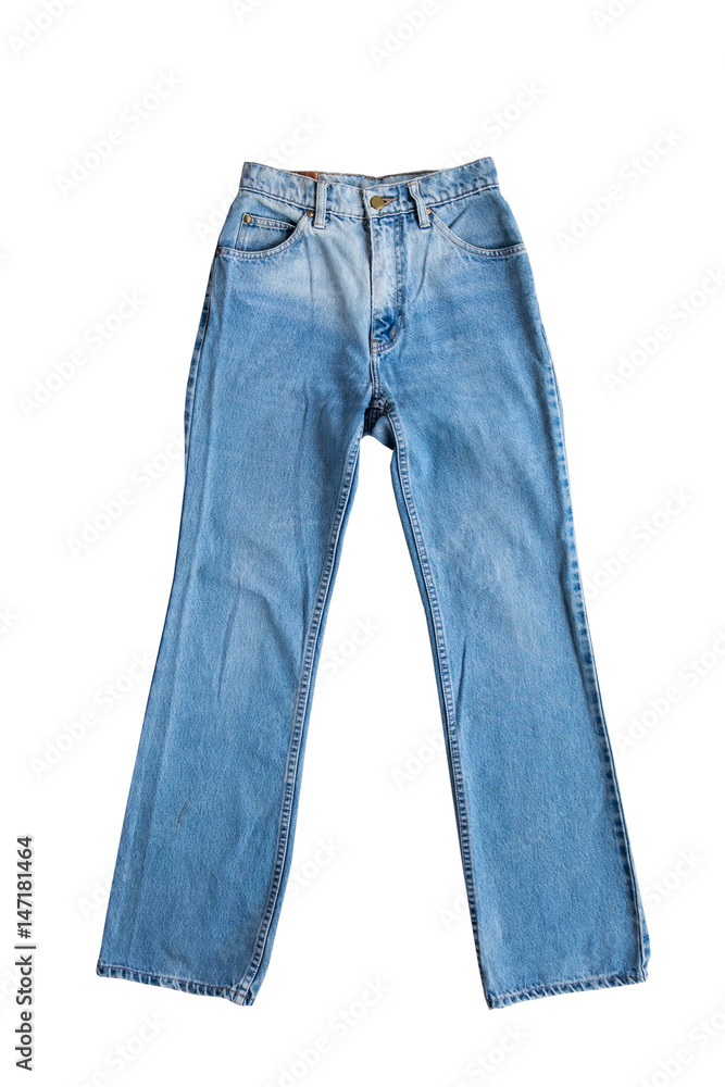 Jeans isolated on white background., This has clipping path. Jeans isolated on white background., This has clipping path.
