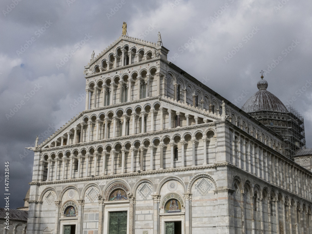 Pisa Cathedral (Duomo di Pisa) on Cathedral Square in Pisa, Tuscany, Italy. Architecture and landmark of Pisa