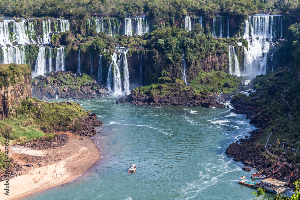 Iguazu waterfalls in Brazil and Argentina 