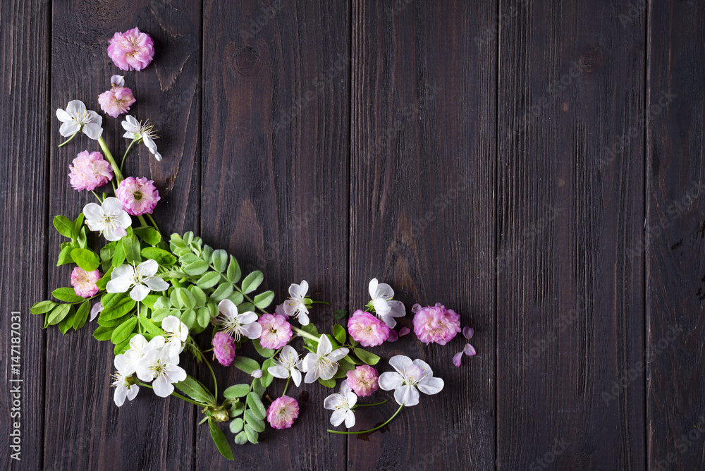 Frame of beautiful flowers Frame of beautiful flowers