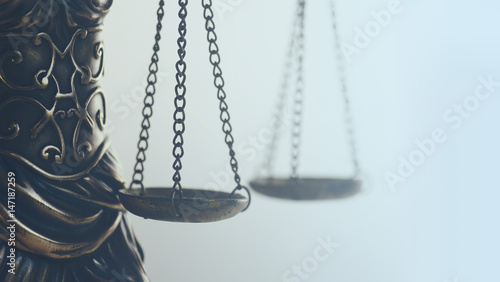 Photo Legal law concept image, scales of justice