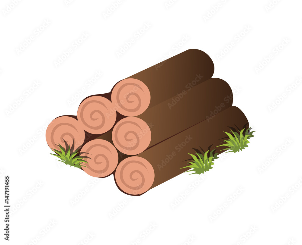 Isometric Cartoon Tree Logs of Timber - Element for Tileset Map, Landscape  Design or Game Object in Colorful Detailed Vector Stock Vector | Adobe Stock