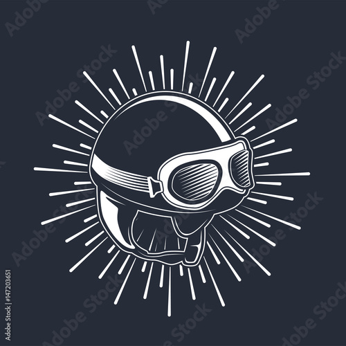 Vintage Custom Motorcycle Emblem