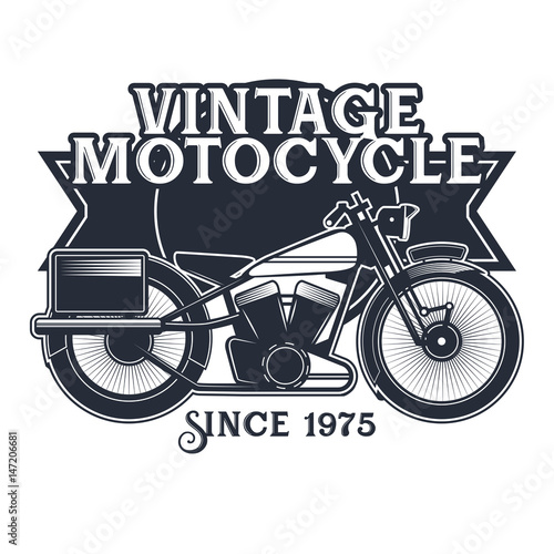 Vintage Custom Motorcycle Emblem