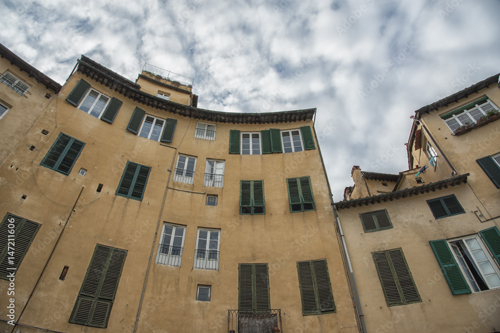 Fototapeta premium Lucca (Tuscany, Italy), the famous medieval square known as Piazza Amphitheater