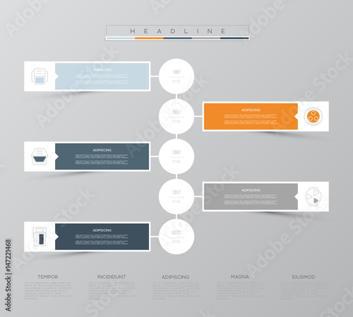 Wallpaper Mural Timeline infographic data visualization. Vector illustration. Torontodigital.ca