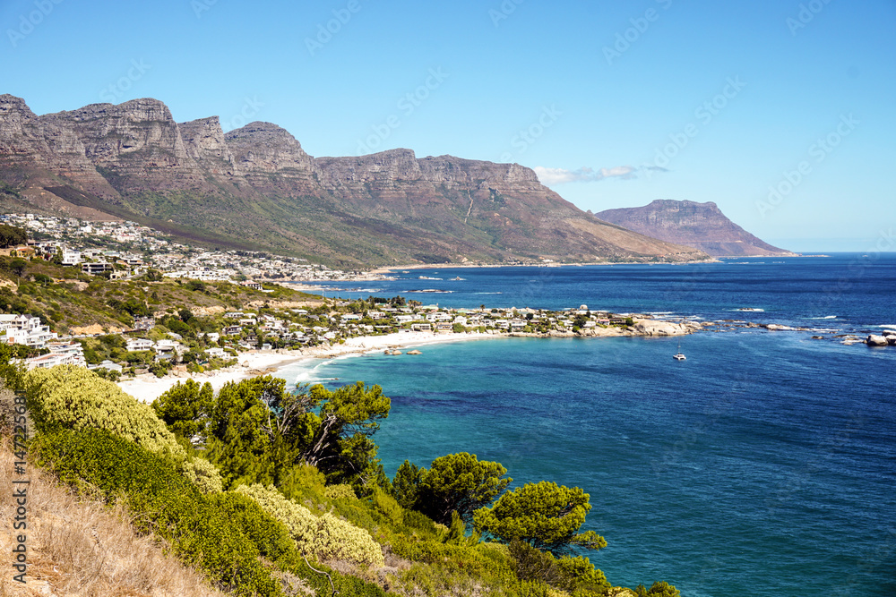 Beach and mountain in South Africa