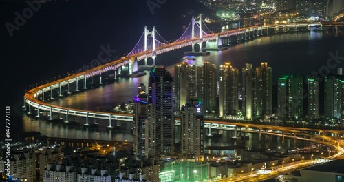 Wallpaper Mural Busan, South Korea aerial view timelapse Torontodigital.ca