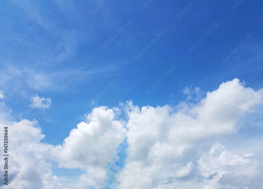 Blue sky with cloudy background Blue sky with cloudy background
