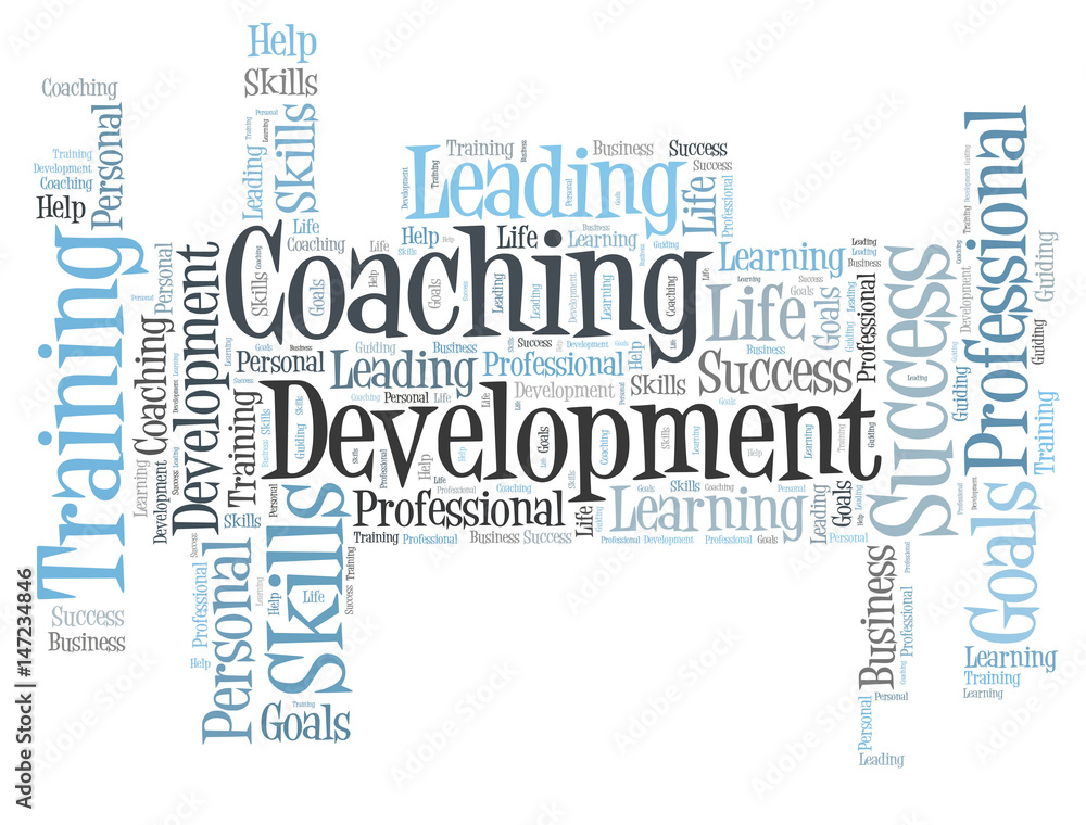 Coaching development word cloud