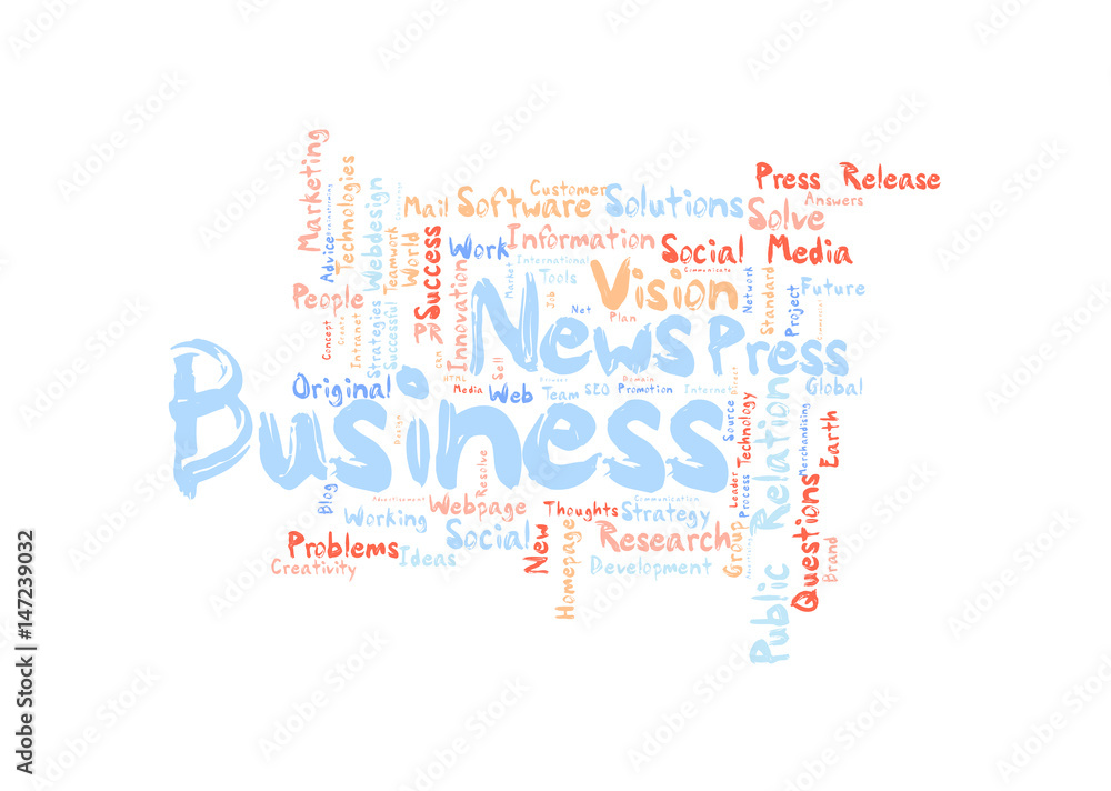 Fototapeta premium Business News word cloud