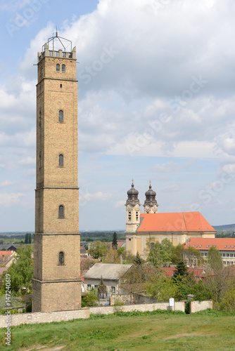 The 40-meter-high shut-tower in Tata (Hungary)
