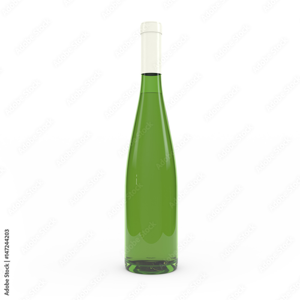 Wine bottle isolated 3d rendering Wine bottle isolated 3d rendering