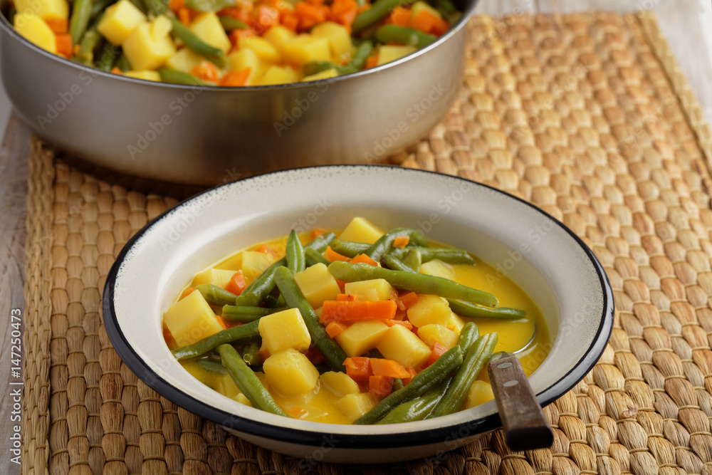 Curried green beans Curried green beans