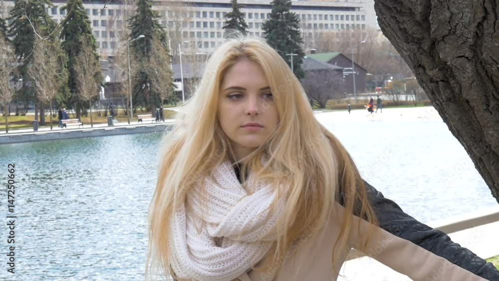 Portrait of a beautiful sexy girl with blond hair, happy smiling. Portrait of a beautiful sexy girl with blond hair, happy smiling.