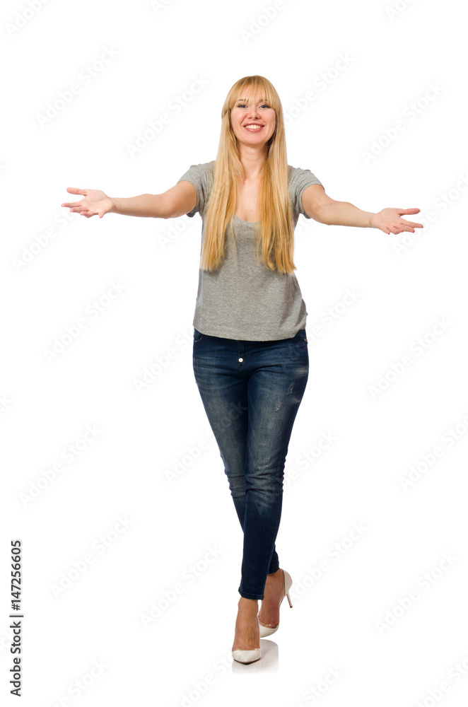 Nice woman model isolated on the white background Nice woman model isolated on the white background