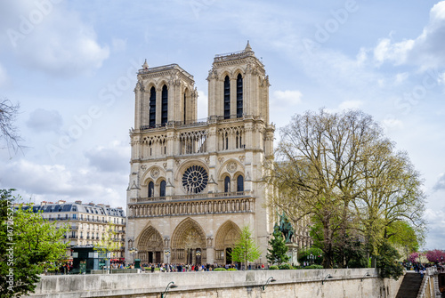 Notre-Dame Roman Catholic Cathedral in Paris, a wonderful gothic church renowed for it's architectural beauty and a world wide tourist attraction