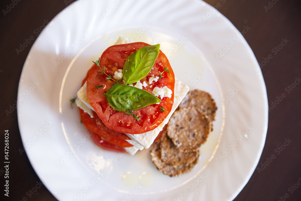 Tomatoes and feta salad Tomatoes and feta salad