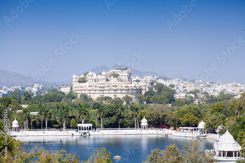 City Palace and Pichola lake in Udaipur, Rajasthan, India