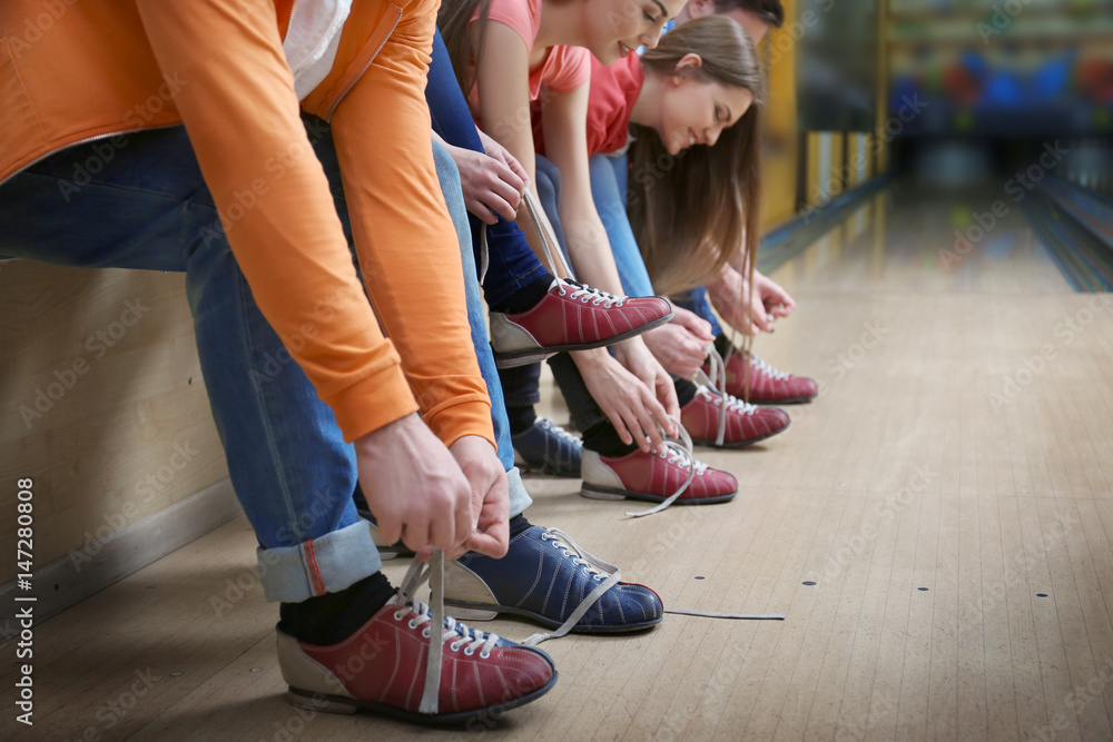 People with shoes sales