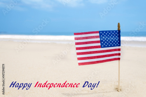 Independence Day USA background with american flag