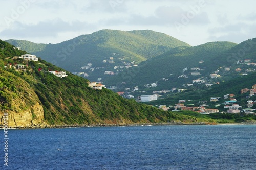 Philipsburg, St Maarten view from water in the morning