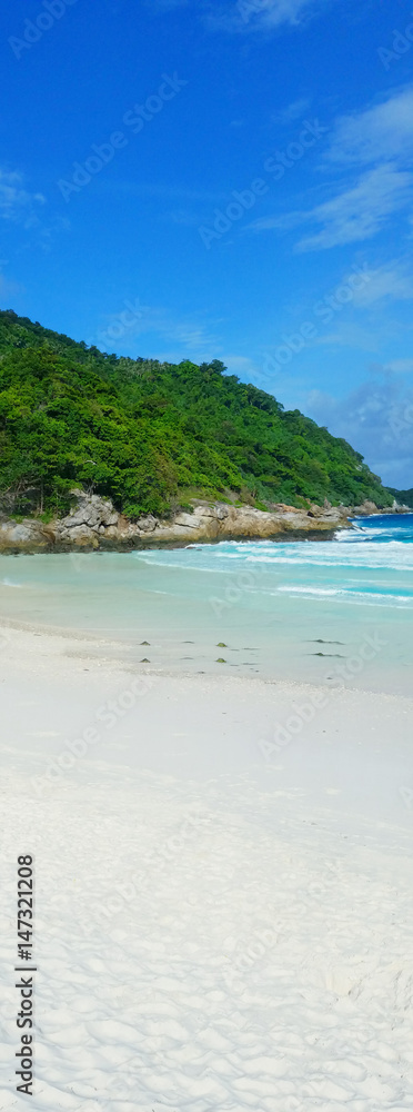 Beautiful sandy beach on a tropical island