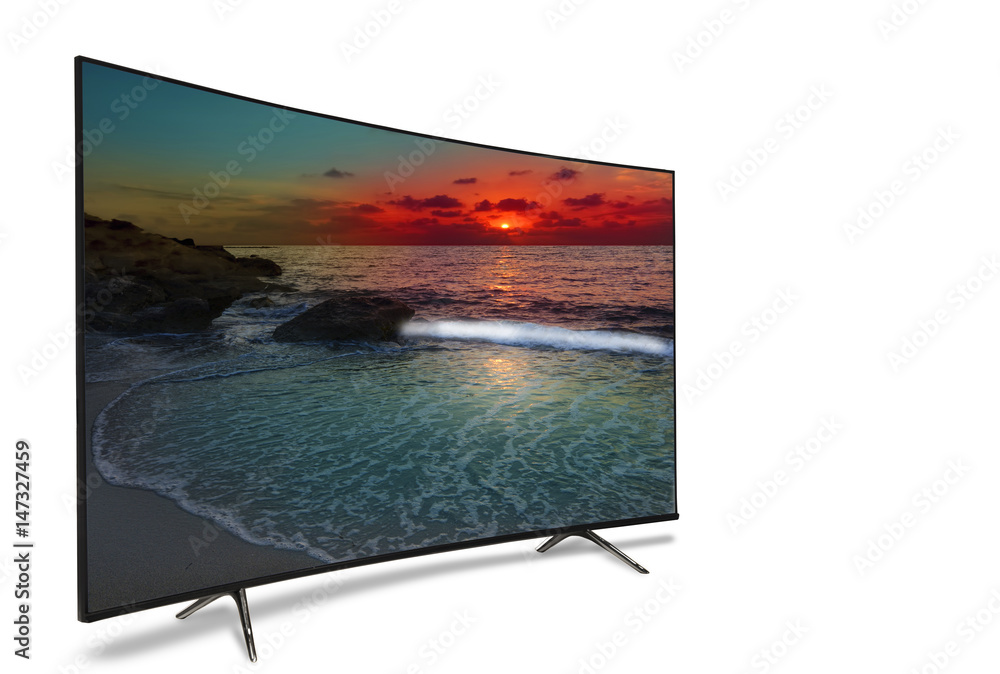 Naklejka premium 4k monitor isolated on white