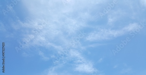 many clouds in the clear bl...