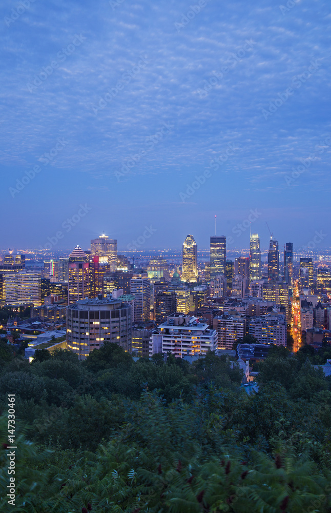 Montreal Skyline at dusk