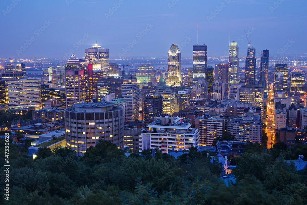 Montreal Skyline at dusk