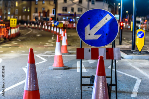 UK Road Services Roadworks Cones and Signs photo