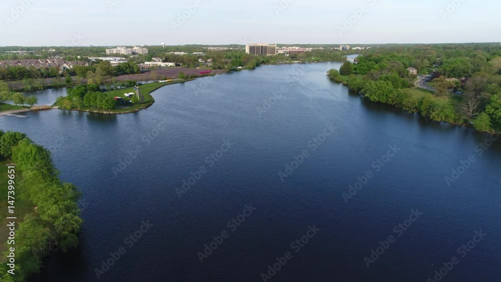 Aerial View Cooper River Boating Rowing Pennsauken New Jersey Aerial View Cooper River Boating Rowing Pennsauken New Jersey