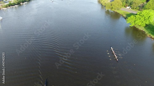 Aerial View Cooper River Boating Rowing Pennsauken New Jersey photo