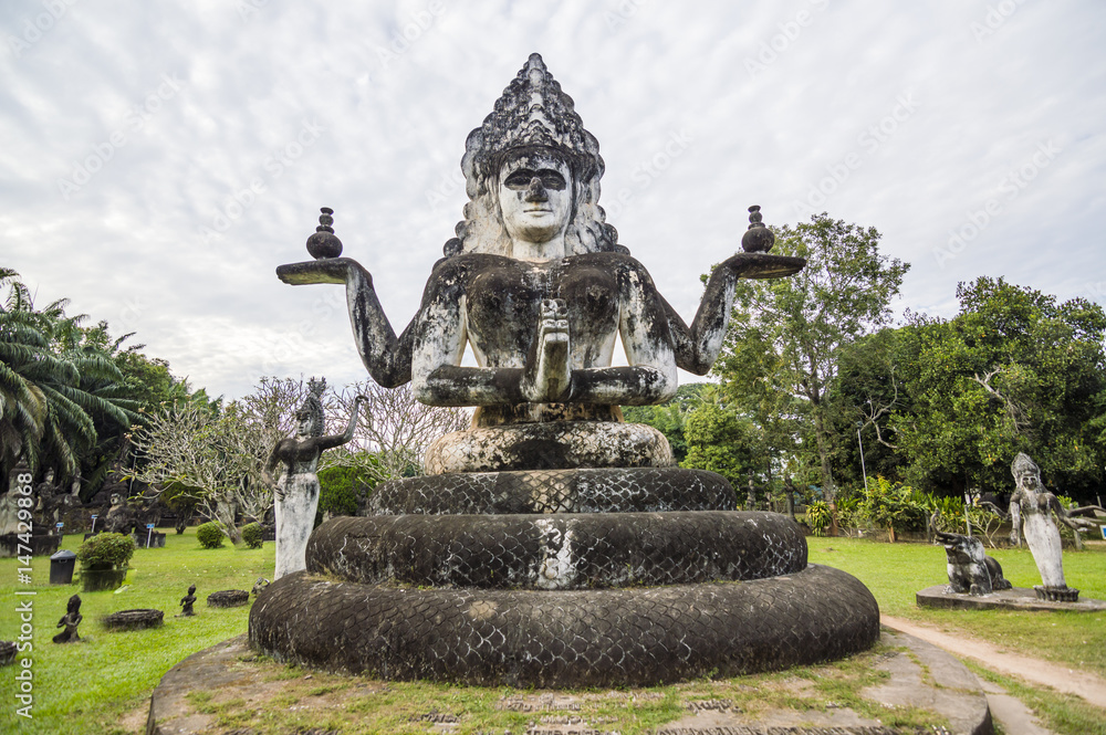 Stone sculptures in Buddha Park, Vientiane Prefecture, Laos