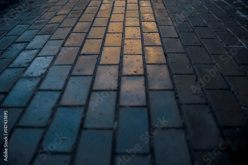 Gray paving slab on the street