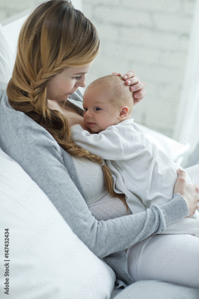 Mom with the baby Mom with the baby