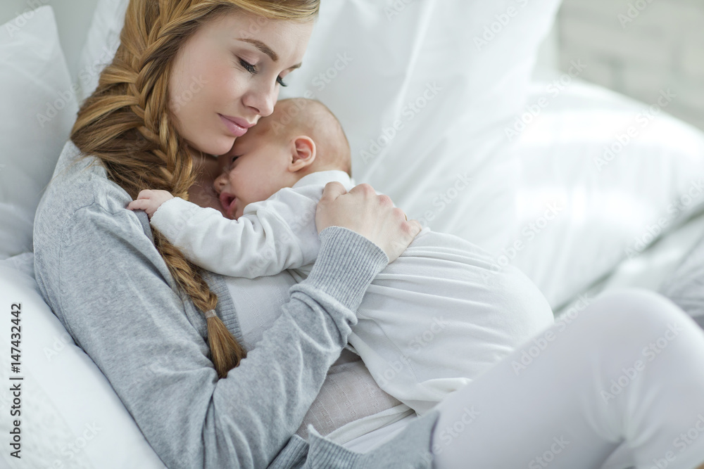 Mom with the baby Mom with the baby