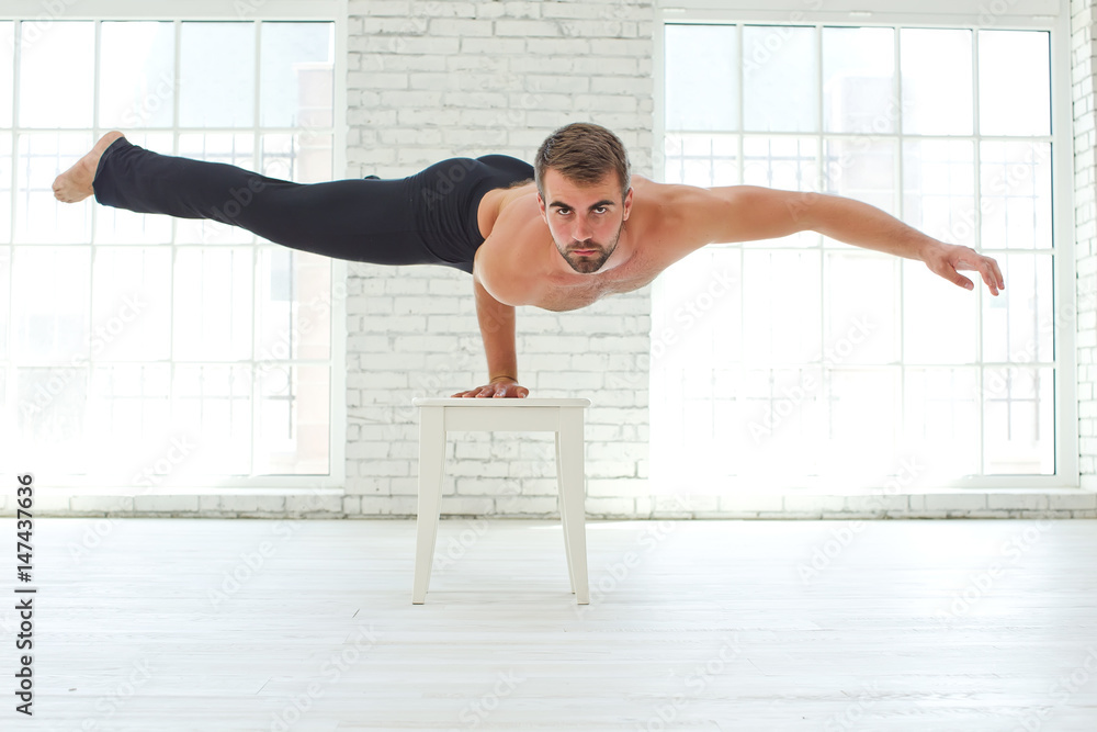 Man doing yoga Man doing yoga