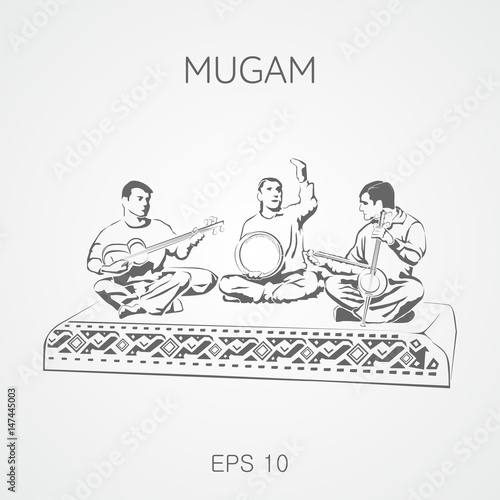 Folk musical compositions from Azerbaijan. Mugam. Mugham