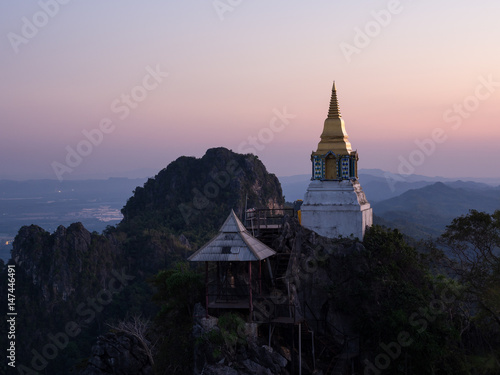Chedi on mountain Wat Praputabat Lampang, Unseen Thailand