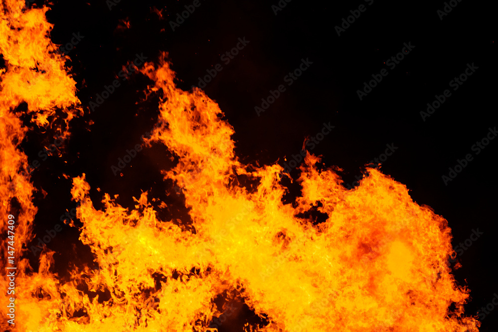 Great fire flame background texture