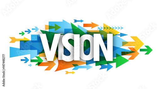 VISION icon with arrows background