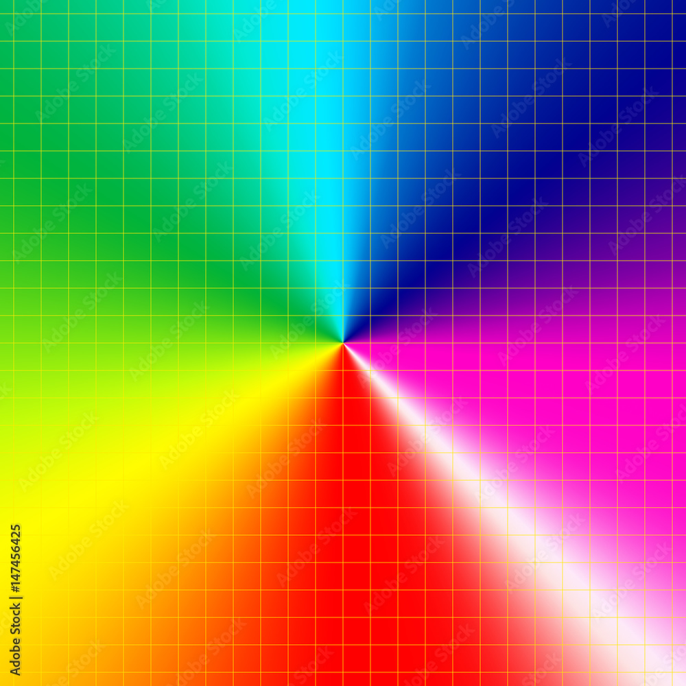 Spectrum color wheel radial gradient background. High quality color