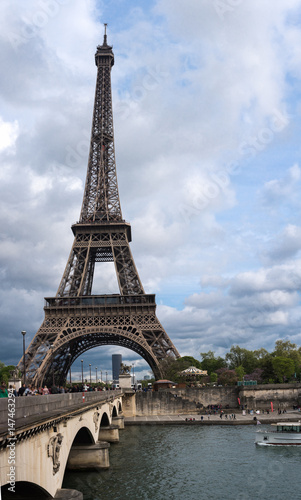 Eiffel Tower with bridge over river Seine,Paris,France © buenafoto