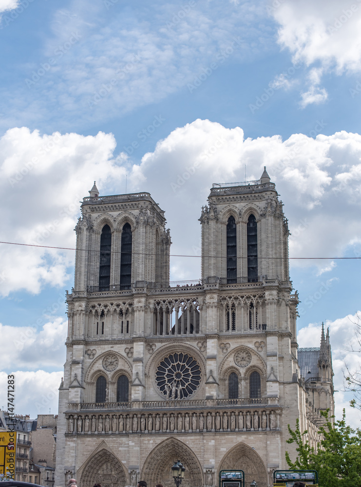 View of Notre Dame Cathedral, Paris, France