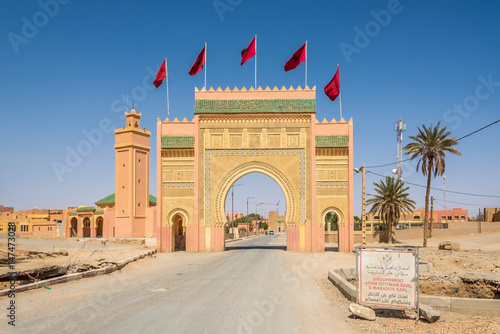 View at the Western city gate of Rissani in Morocco