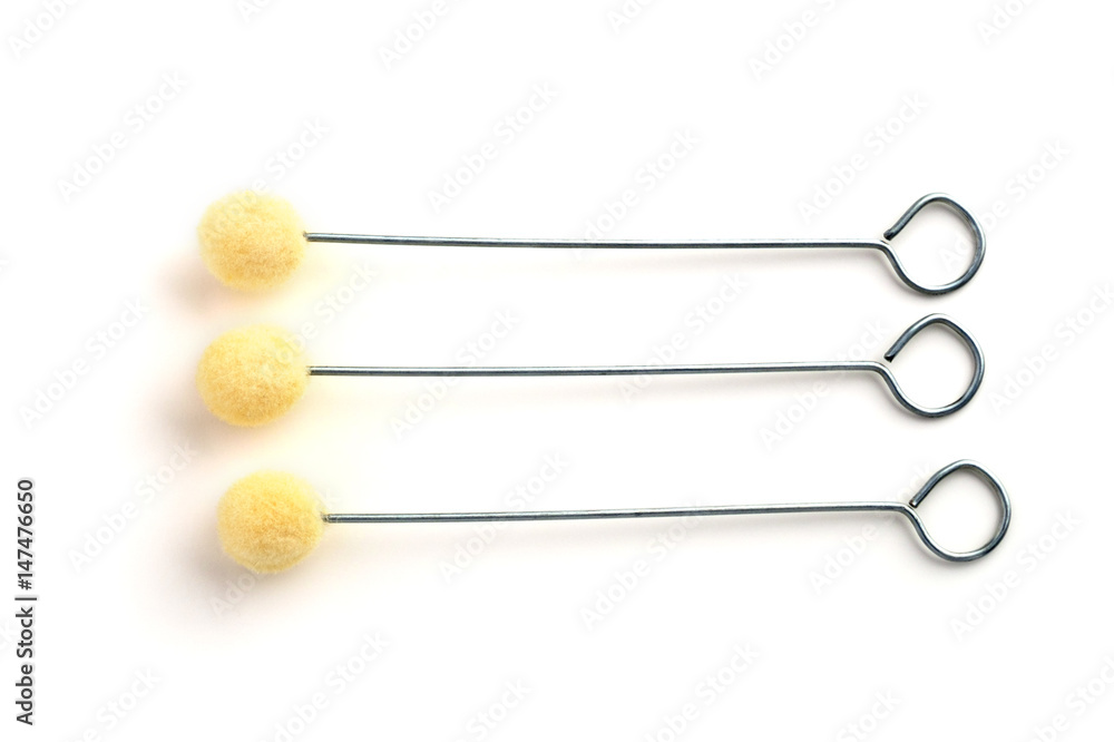 wool dauber applicator,to apply dye stain and finish to leather crafts, isolate wool dauber applicator,to apply dye stain and finish to leather crafts, isolate