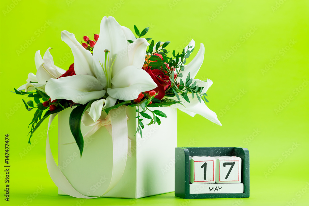 Φωτογραφία Calendar 17 May close-up, shallow dof