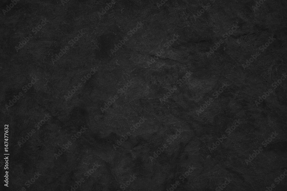 Naklejka premium Black Stone background. Dark gray texture close up high quality May be used blank for design. Copy space